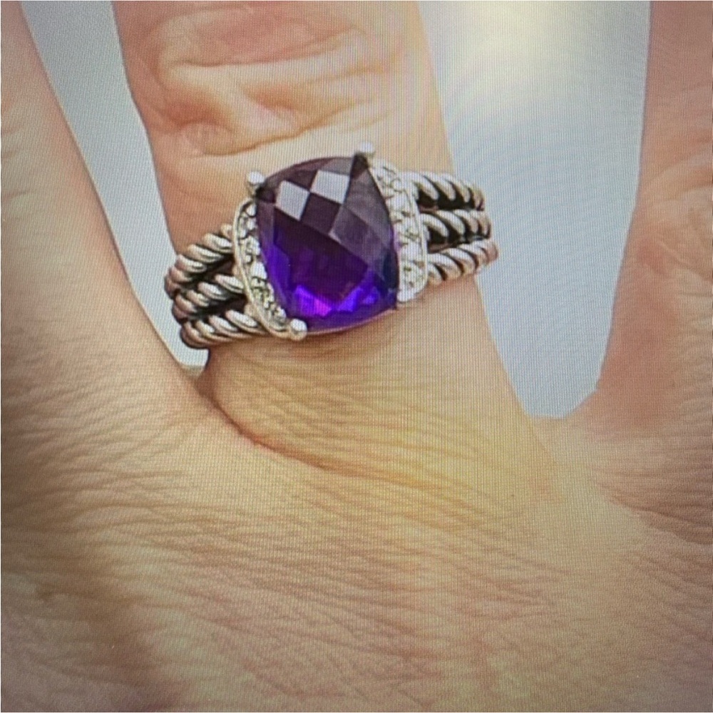 David Yurman Amethyst Silver Ring